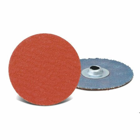 CGW ABRASIVES Laminated Coated Abrasive Quick-Change Disc, 1-1/2 in Dia Disc, 120 Grit, Fine Grade, C3 Ceramic Abr 59947